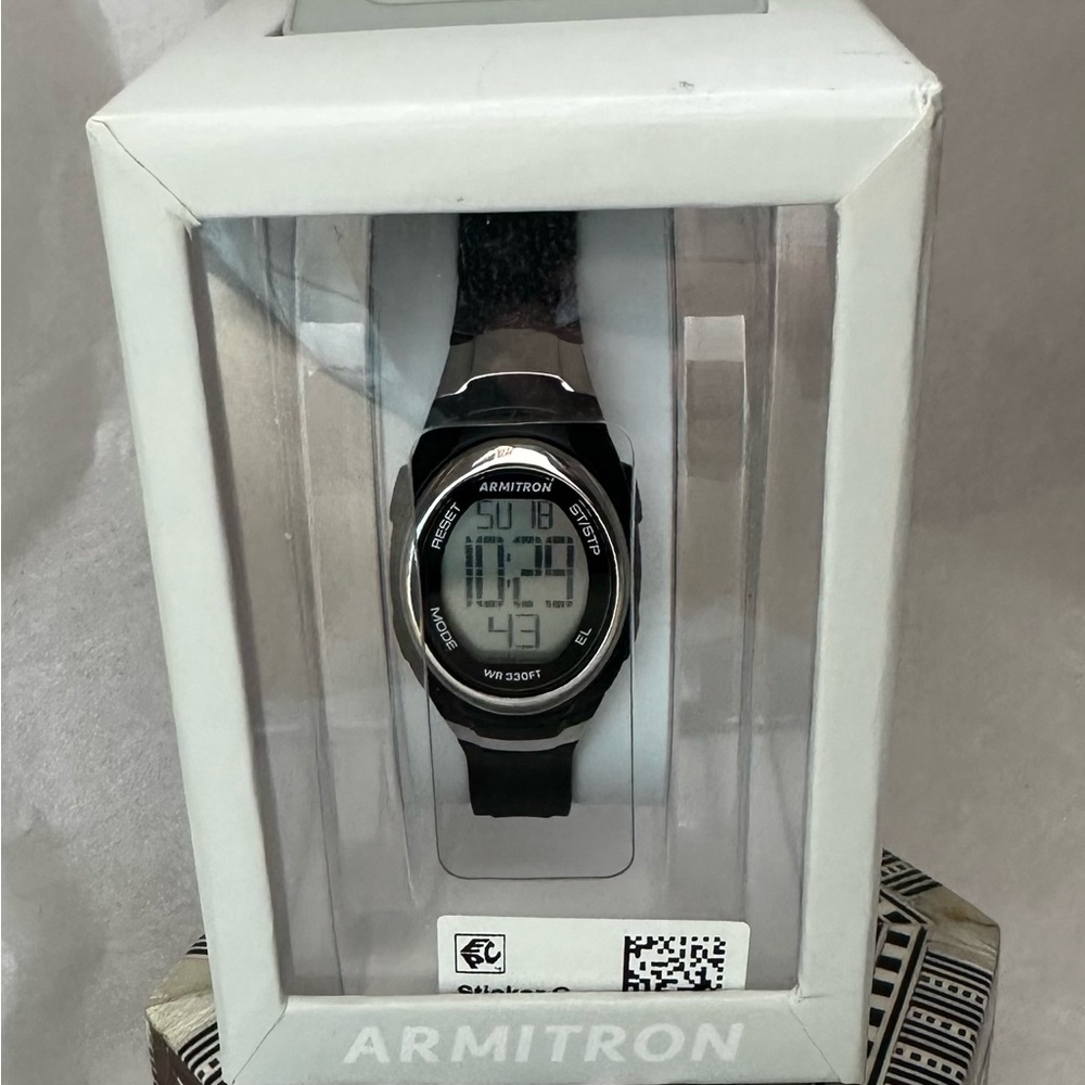 Armitron Black Smartwatch with LCD Display and Sporty Design